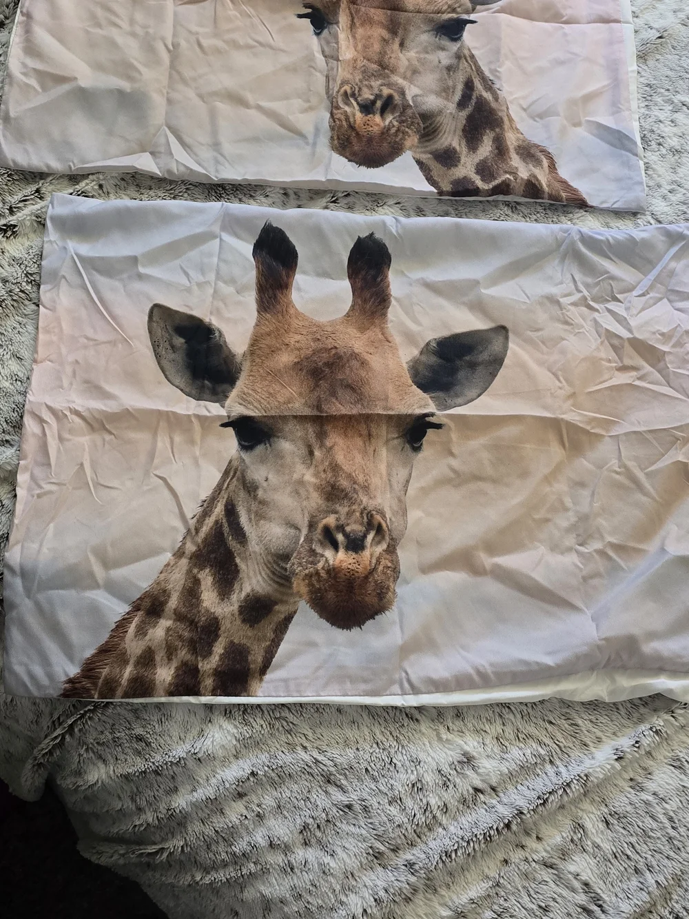 Giraffe Print Duvet Cover 3 Piece- Playful Safari Bedding Queen